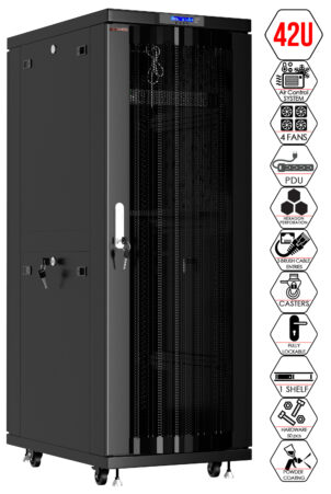 42U 39″ Depth IT & Telecom Cabinet SRF 42.6.10.M photo