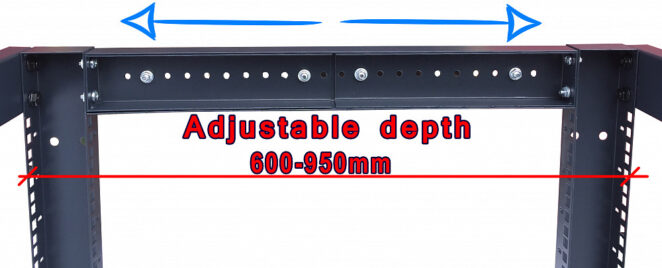 22U 4 Post Open Frame 19″ Network Server Rack photo