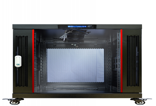 12U Armoire de Serveur 19″ Portable de Profondeur 35″, SYSRACKS PR 12.900 Photo