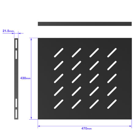 PL-600SRF Fixed Shelf 1U For SRF Cabinets and Double Open Frames photo