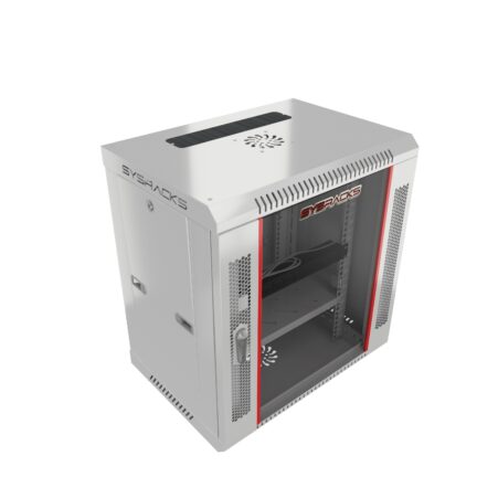 12U 18″ Depth Wall Mount 19″ GREY Enclosure photo