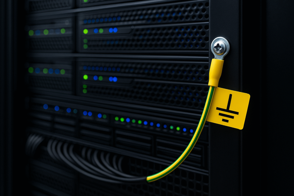 L’importance d’une mise à la terre adéquate des racks de serveurs Photo