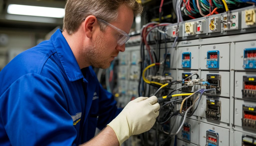 l'Assistant vérifie le rack serveur